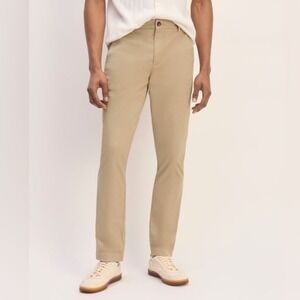 Everlane Men's Relaxed Taper Air Chino Khaki Pant Organic Cotton Tan NEW‎ 40x32